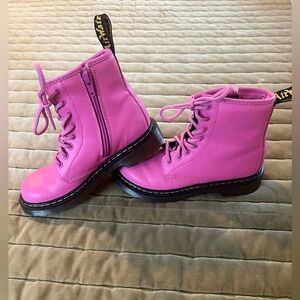 Dr. Martens Kids Pink Lace-Up Boots